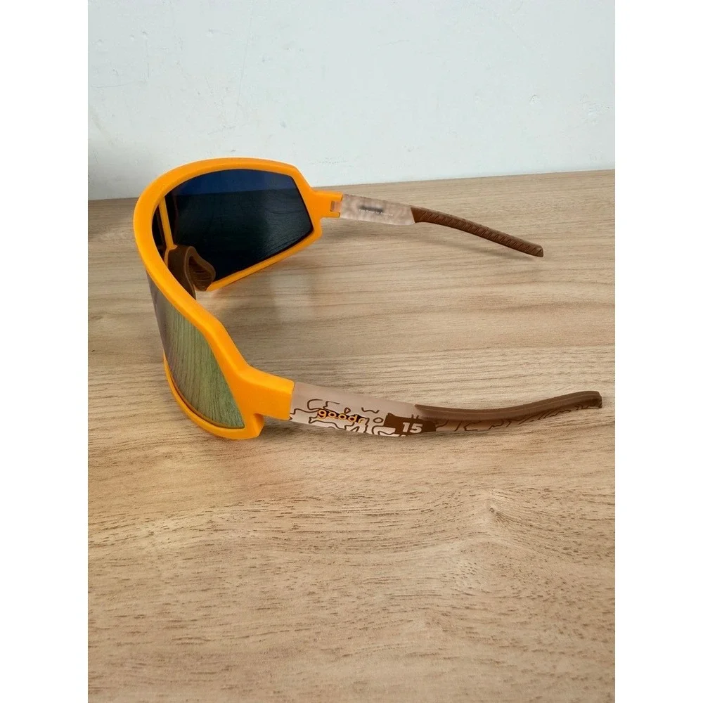 Goodr Wrap Gs Eats Gravel for Breakfast Sunglasses Gravel Worlds Collab Cycling